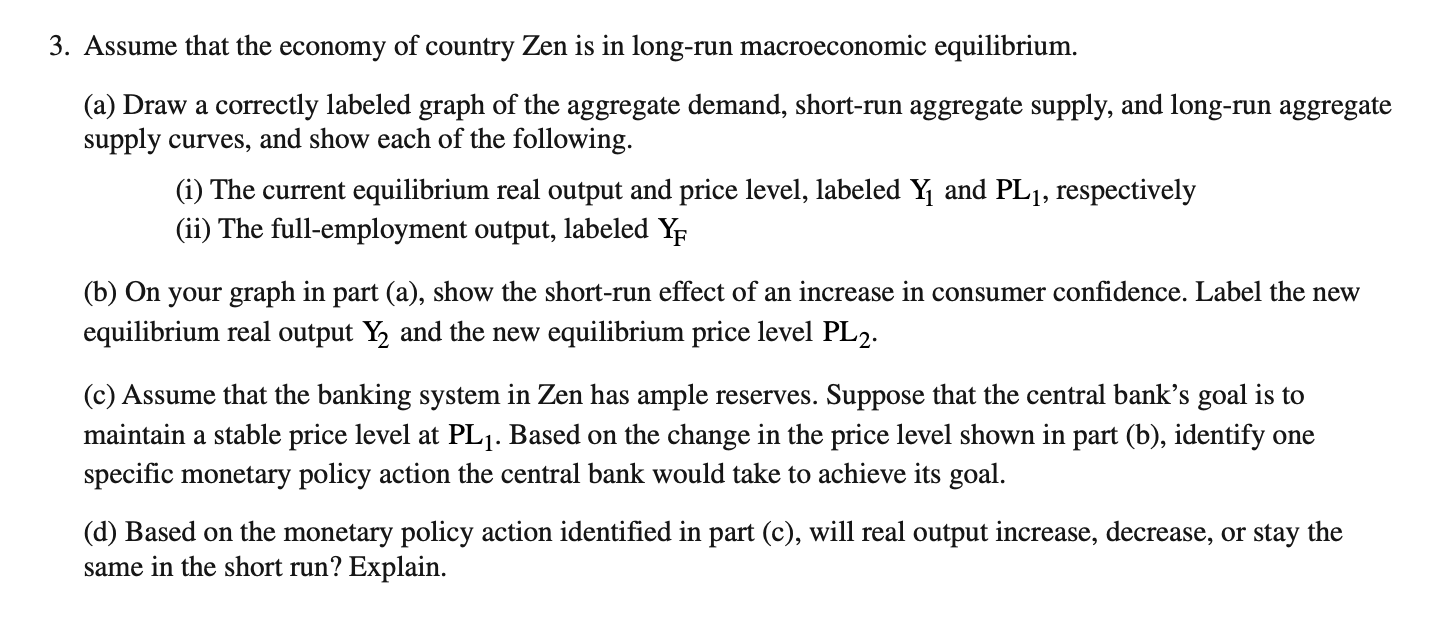 Generated AP Macroeconomics free-response prediction about aggregate demand and monetary policy.